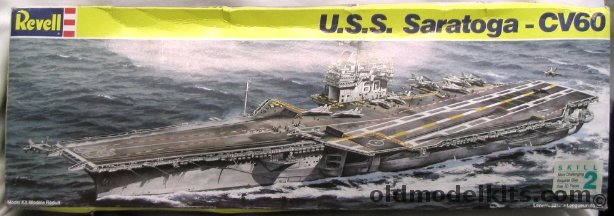 Revell 1/542 USS Saratoga (1980 SLE) Aircraft Carrier CV-60, 5025 plastic model kit